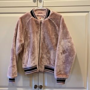 Women’s small Champion bomber jacket.